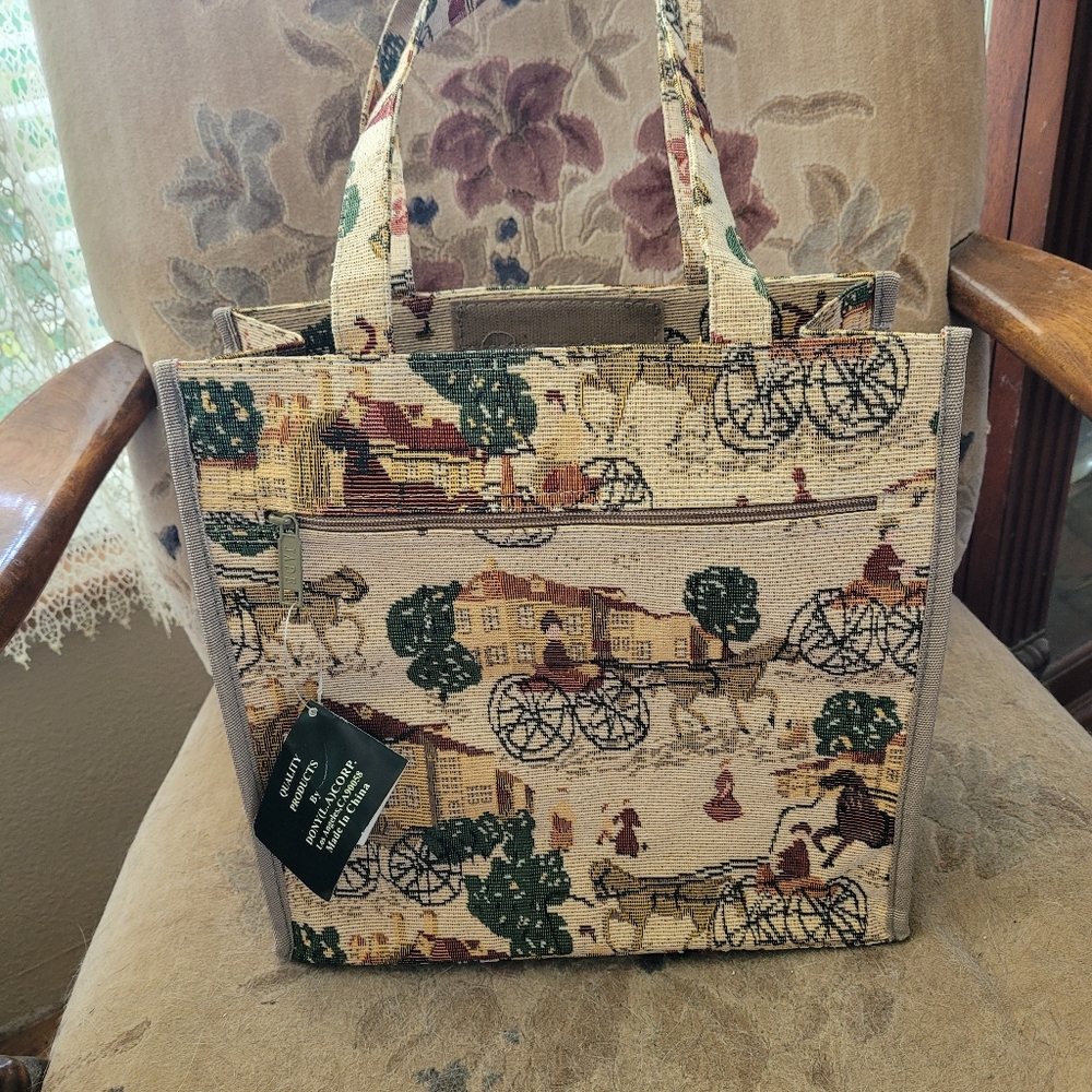 Horse theme Tapestry Tote Bag